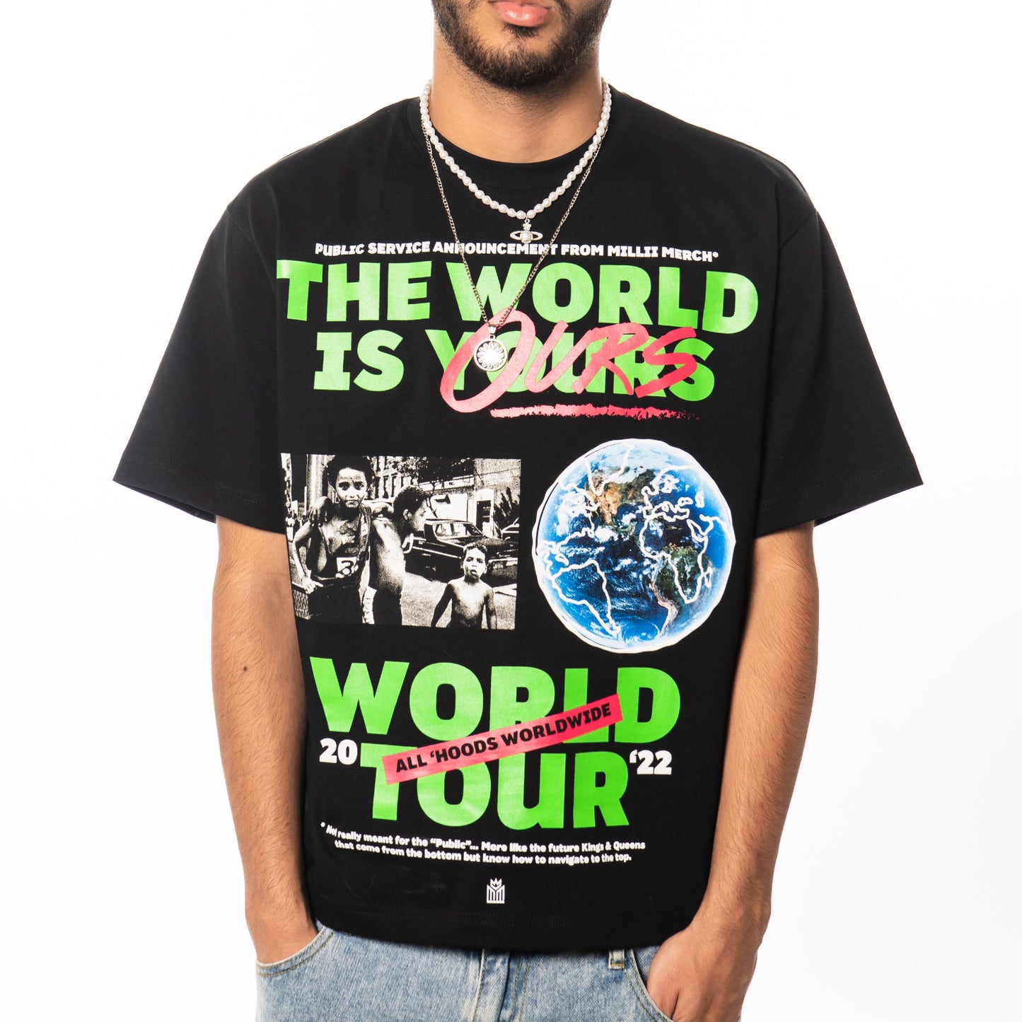 The World Is Ours Black Tee