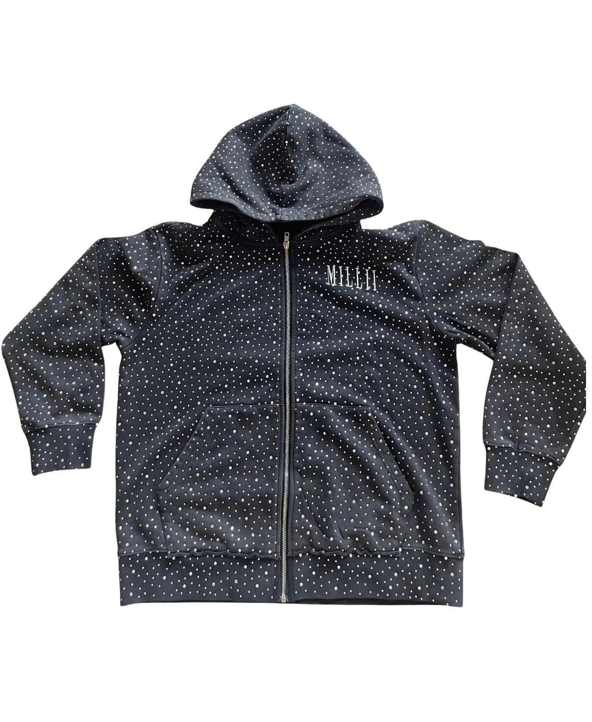 Crystal Zip Up Hoodie (Men Size Up, Women true to size)