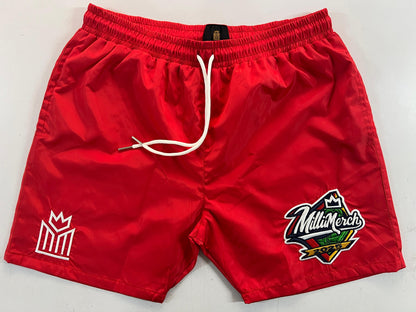 Windbreaker Shorts (Black, Green, Red)