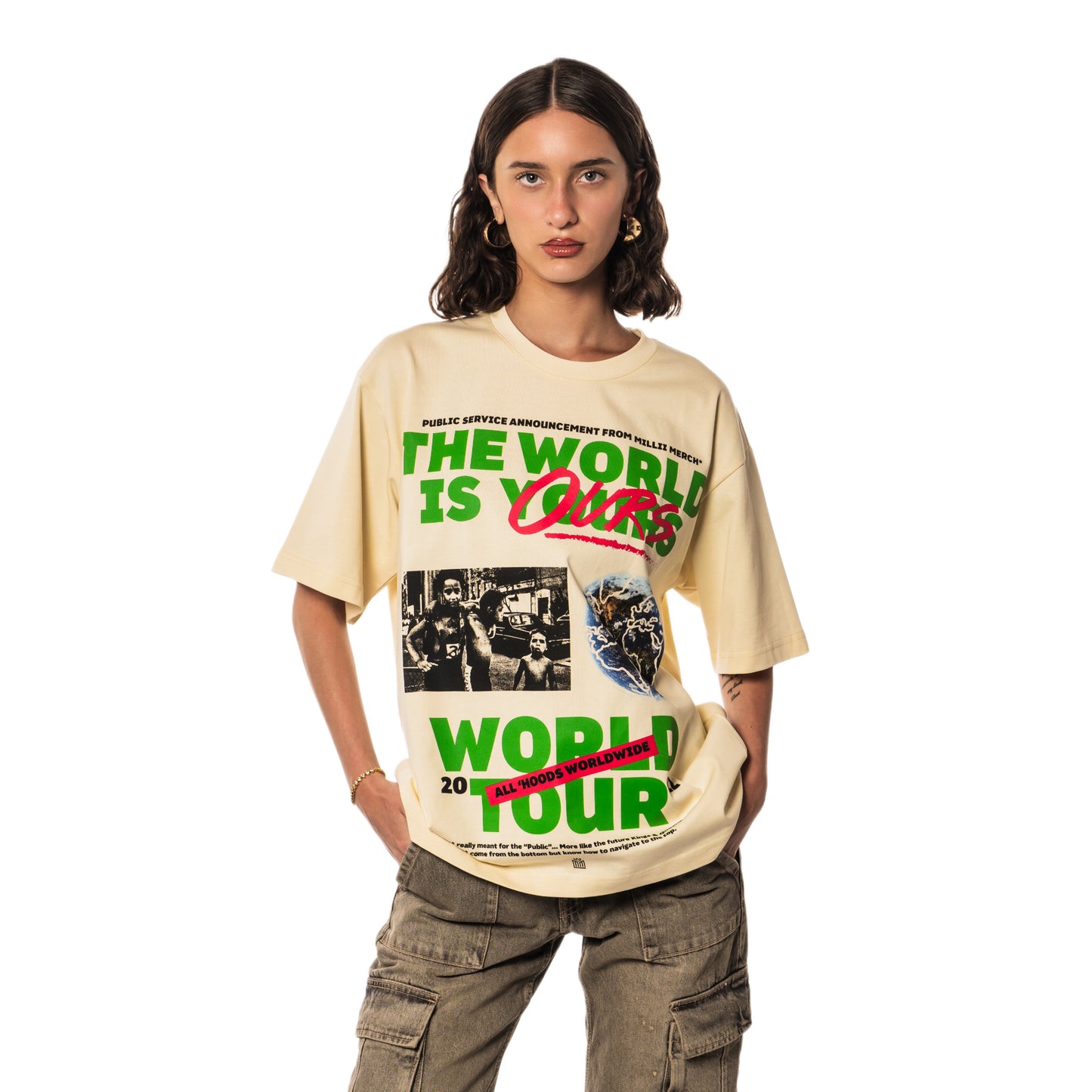 The World Is Ours Tan Tee