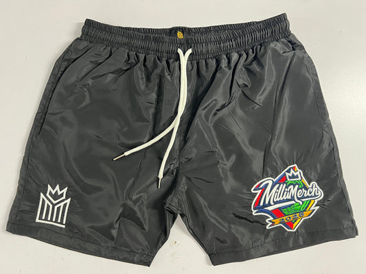 Windbreaker Shorts (Black, Green, Red)
