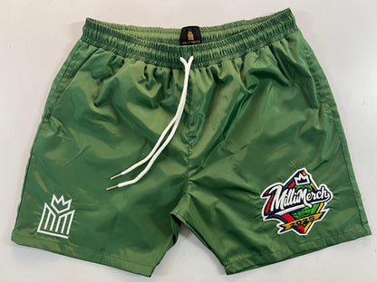 Windbreaker Shorts (Black, Green, Red)