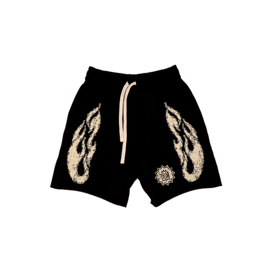 Millii Black and Cream Flame Shorts