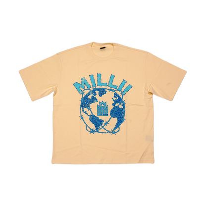 Millii Wire Cream and Blue Tee