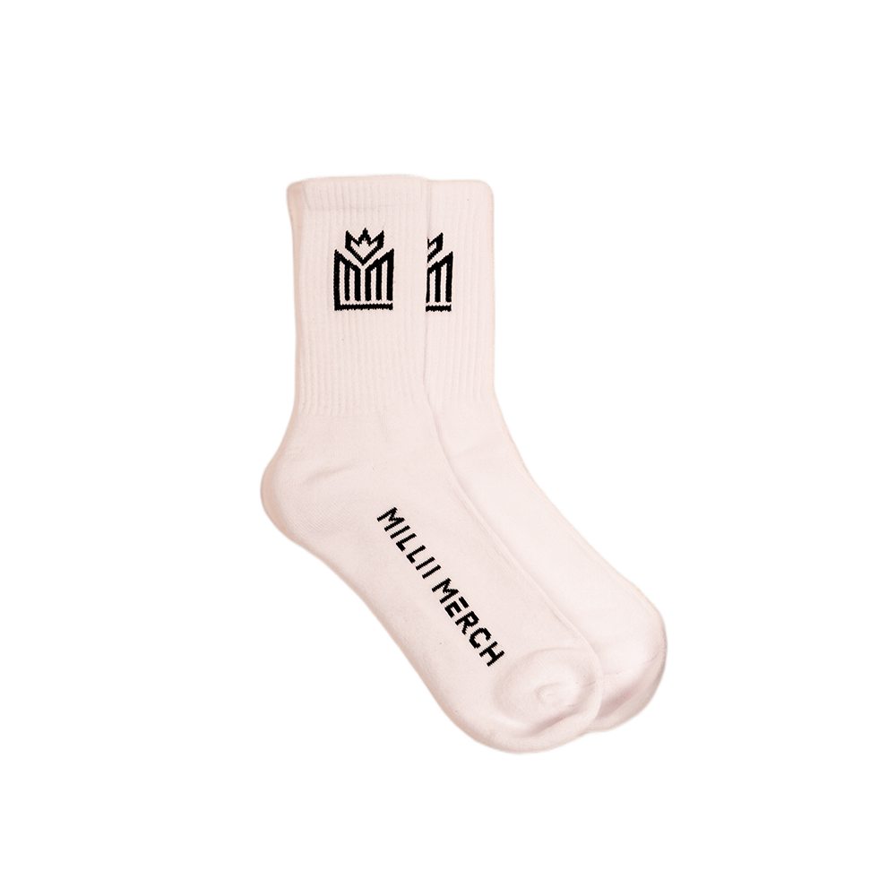 White Millii Signature Socks